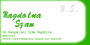 magdolna szam business card
