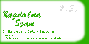 magdolna szam business card